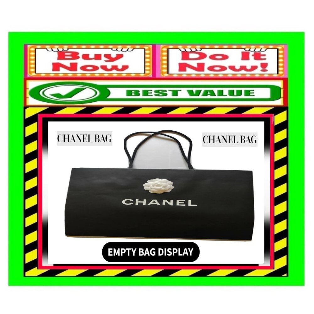 🛑 CHANEL Designer ➕ EMPTY BAG Logo SHOPPING Container🆒 DISPLAY Authentic Decor